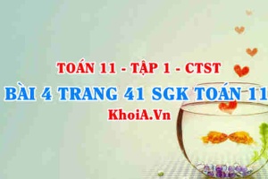 Bài 4 trang 41 SGK Toán 11 Tập 1 Chân trời sáng tạo